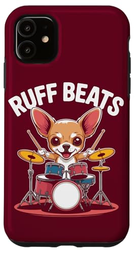 Schlagzeuger Chihuahua Schlagzeug Chihuahua Hülle für iPhone 11 von Chihuahua Lover Gifts & Tees