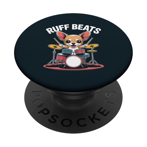 Schlagzeuger Chihuahua Schlagzeug Chihuahua PopSockets Klebender PopGrip Schlagzeuger Chihuahua Schlagzeug Chihuahua PopSockets Klebender PopGrip von Chihuahua Lover Gifts & Tees