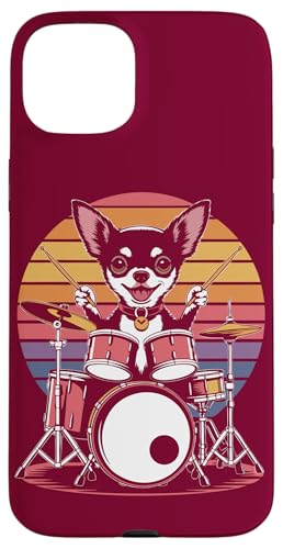 Schlagzeuger Chihuahua Schlagzeuger Chihuahua Hülle für iPhone 15 Plus von Chihuahua Lover Gifts & Tees