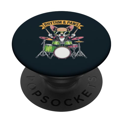 Schlagzeuger Chihuahua Schlagzeuger Chihuahua PopSockets Klebender PopGrip Schlagzeuger Chihuahua Schlagzeuger Chihuahua PopSockets Klebender PopGrip von Chihuahua Lover Gifts & Tees