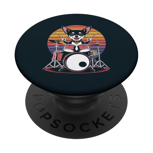 Schlagzeuger Chihuahua Schlagzeuger Chihuahua PopSockets Klebender PopGrip Schlagzeuger Chihuahua Schlagzeuger Chihuahua PopSockets Klebender PopGrip von Chihuahua Lover Gifts & Tees