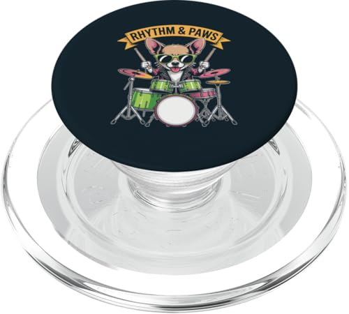 Schlagzeuger Chihuahua Schlagzeuger Chihuahua PopSockets PopGrip für MagSafe von Chihuahua Lover Gifts & Tees