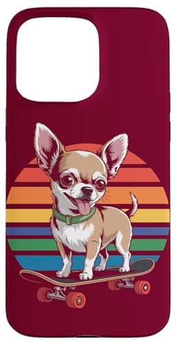 Skateboard Chihuahua Skater Chihuahua Hülle für iPhone 15 Pro Max von Chihuahua Lover Gifts & Tees