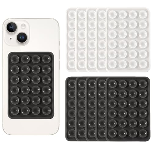 10 Stück Handy Saugnapf, Doppelseitiger Selbstklebende Saugnapf Handyhalterung, Silikon Handyhalterung Auto Saugnapf, Silikon Saugnäpfe Anti-Rutsch-Handyhalter für Mobile Handys Alle Handy-Model von Chihutown