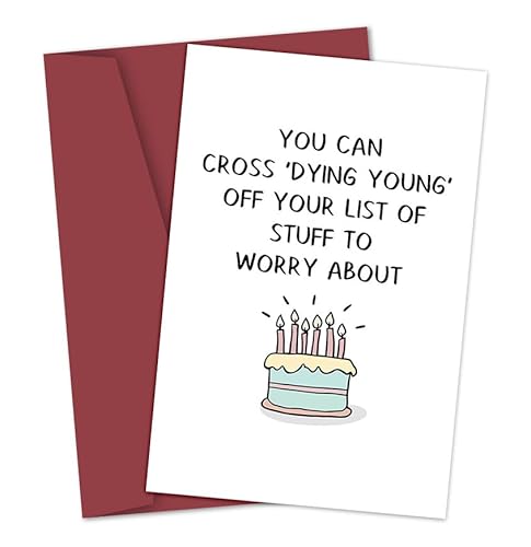 Chihutown Lustige Geburtstagskarten für Sie und Ihn, Streich Geburtstagskarte, niedliche Witz-Geburtstagskarte, Humor, Happy Birthday Karte für Familie und Freunde (rot) von Chihutown