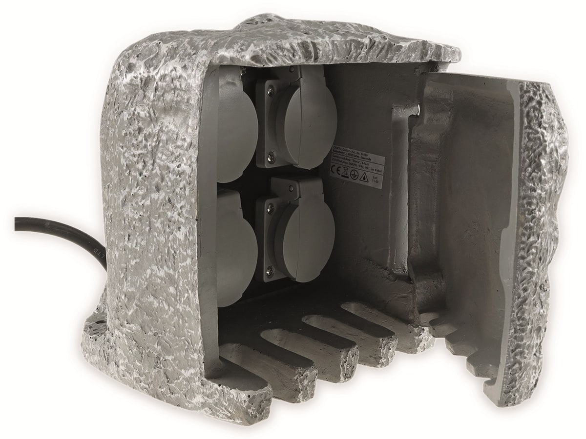 CHILITEC Garten-Steckdose Stone, 4-fach, IP44, 16 A, 250 V~ CHILITEC Garten-Steckdose Stone, 4-fach, IP44, 16 A, 250 V~ von ChiliTec