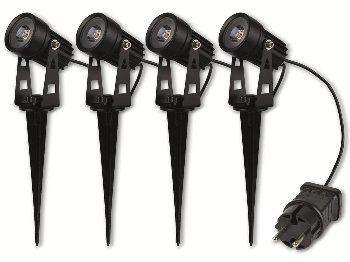 CHILITEC Gartenstrahler-Set, 4 Spots mit Erdspieß CHILITEC Gartenstrahler-Set, 4 Spots mit Erdspieß von ChiliTec