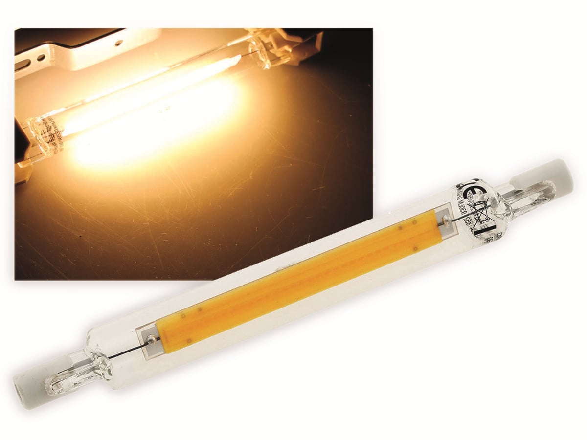 CHILITEC LED-Lampe R7s, EEK: E, 8 W, 930 lm, 2900 K, warmweiß, COB, 118 mm CHILITEC LED-Lampe R7s, EEK: E, 8 W, 930 lm, 2900 K, warmweiß, COB, 118 mm von ChiliTec