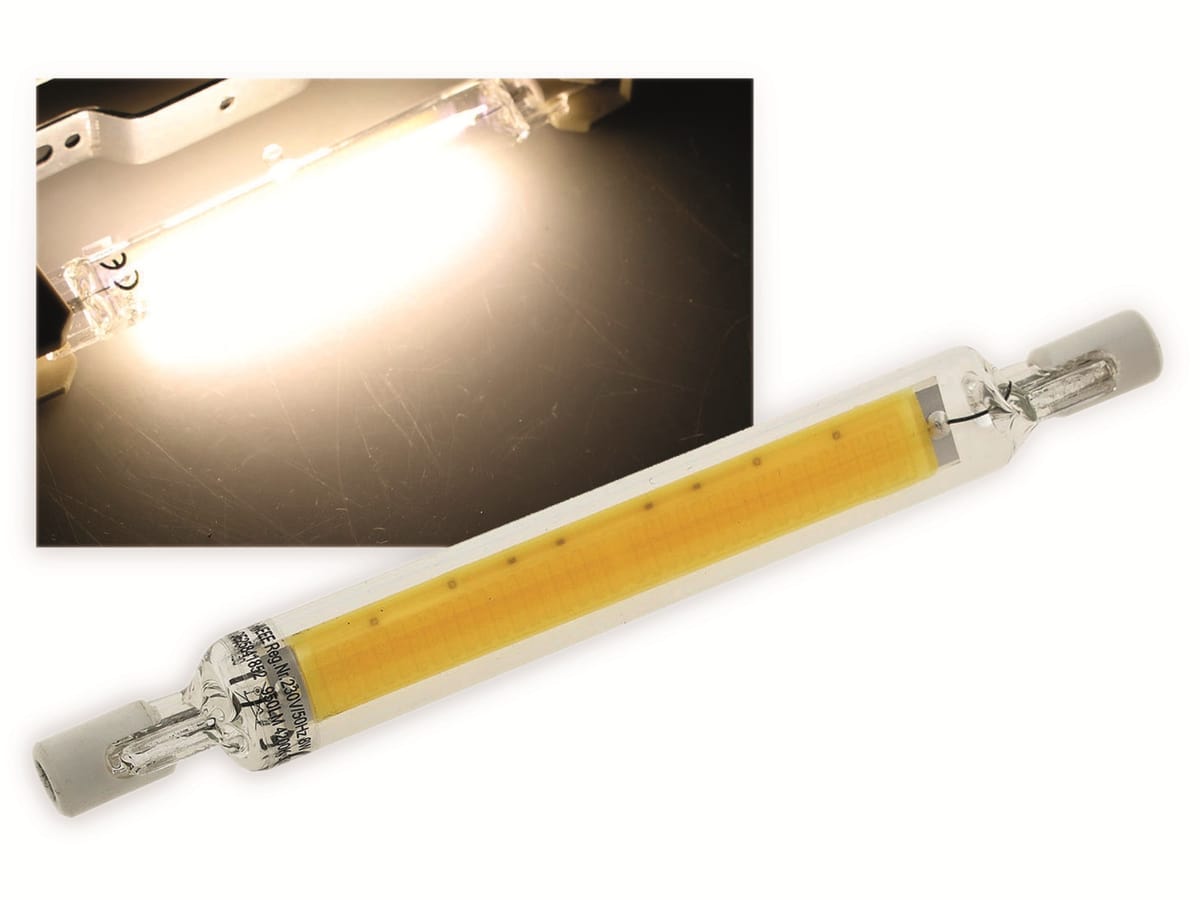 CHILITEC LED-Lampe R7s, EEK: E, 8 W, 950 lm, 4200 K, neutralweiß, COB, 118 mm CHILITEC LED-Lampe R7s, EEK: E, 8 W, 950 lm, 4200 K, neutralweiß, COB, 118 mm von ChiliTec