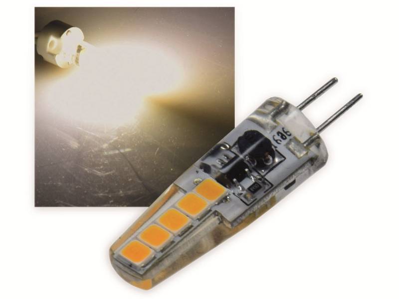 CHILITEC LED-Lampe Silikon W2, G4, EEK: F, 2 W, 190 lm, 3000 K, warmweiß von ChiliTec