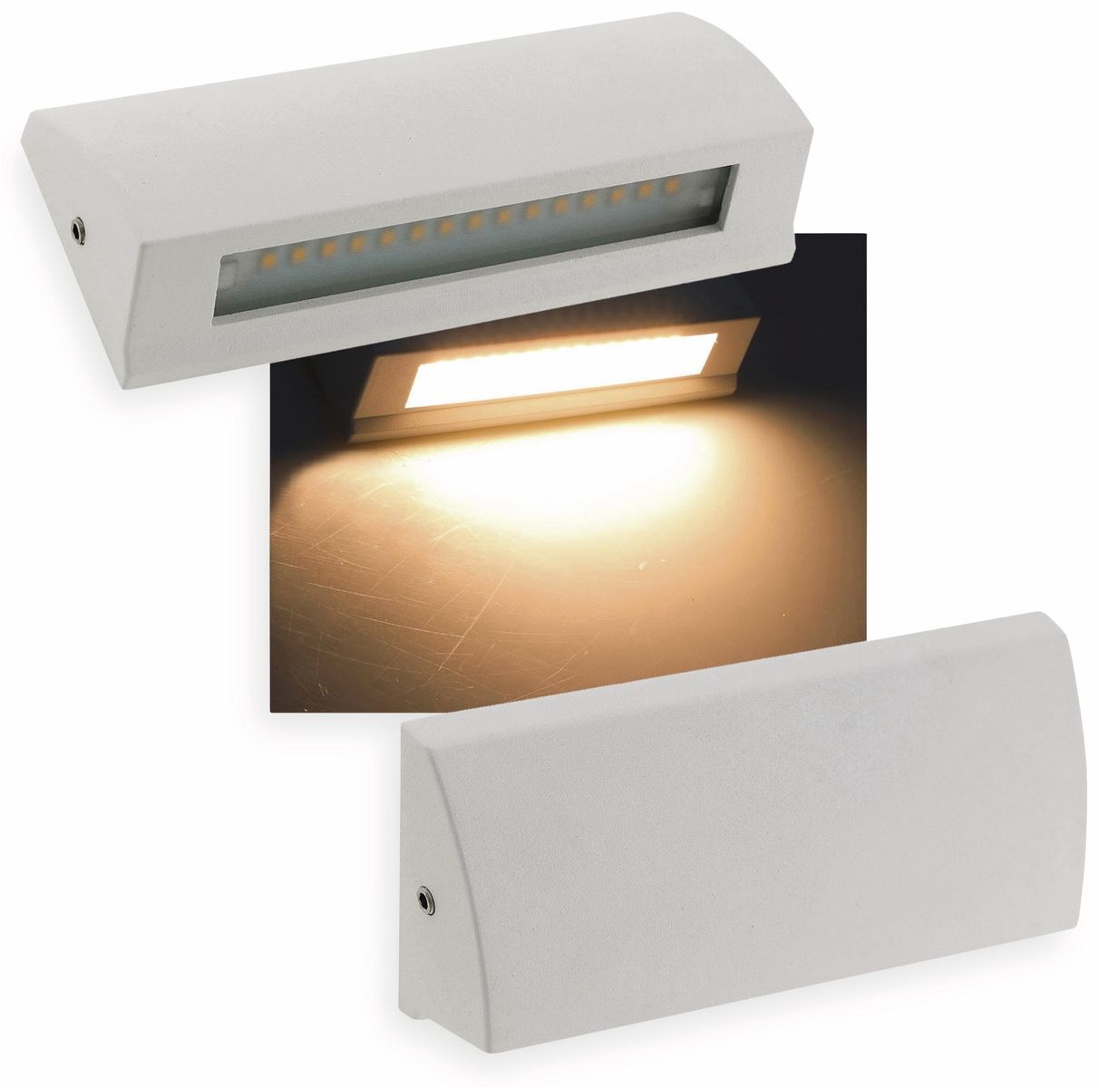 CHILITEC LED-Leuchte Barcas 6, EEK: G, 7 W, 340 lm, 3000K, IP54, weiß von ChiliTec