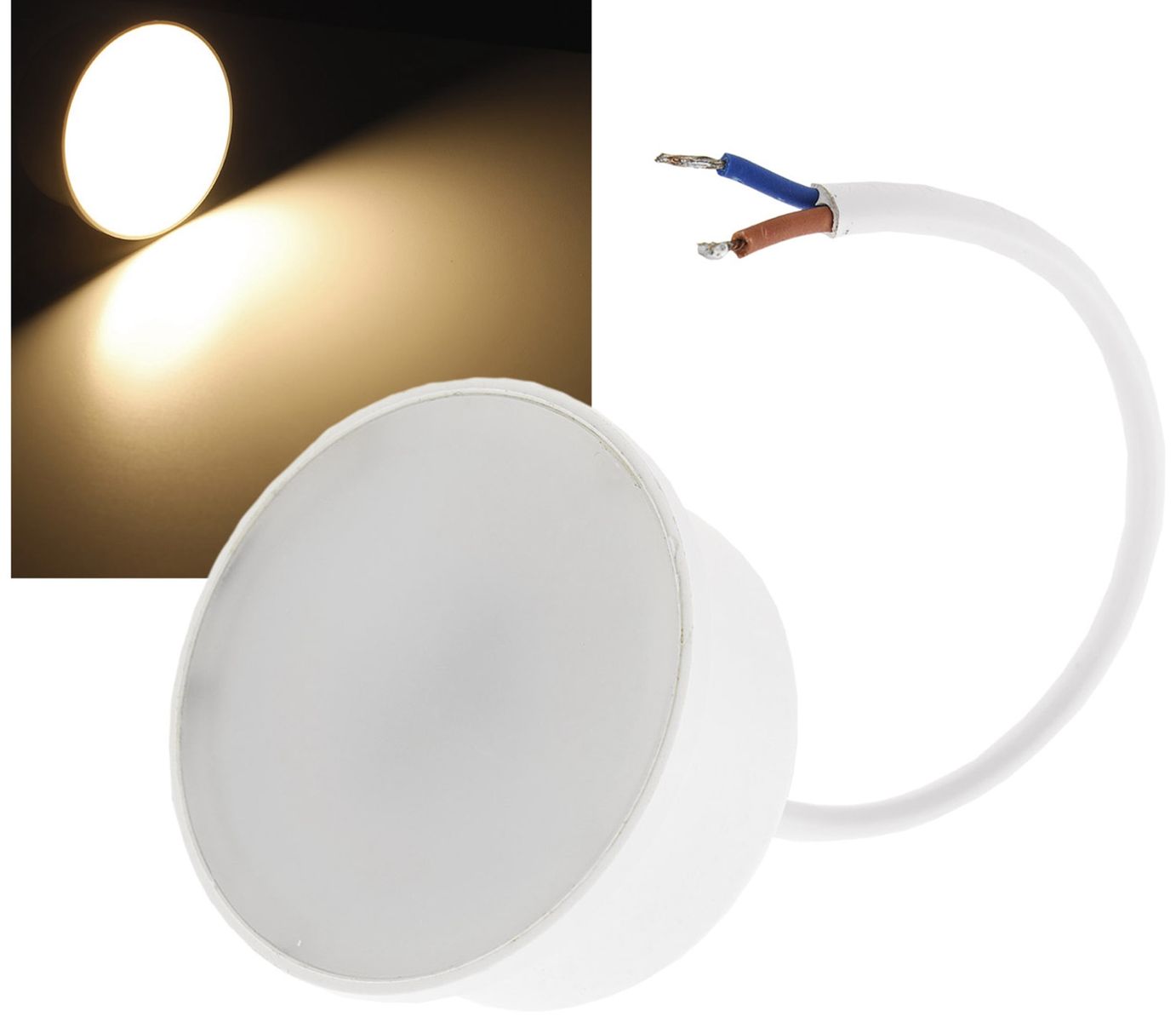 CHILITEC LED-Modul "Piatto W5" für Einbauleuchten, 5W, 390lm, EEK: F, 2900K, Ø 50 mm von ChiliTec