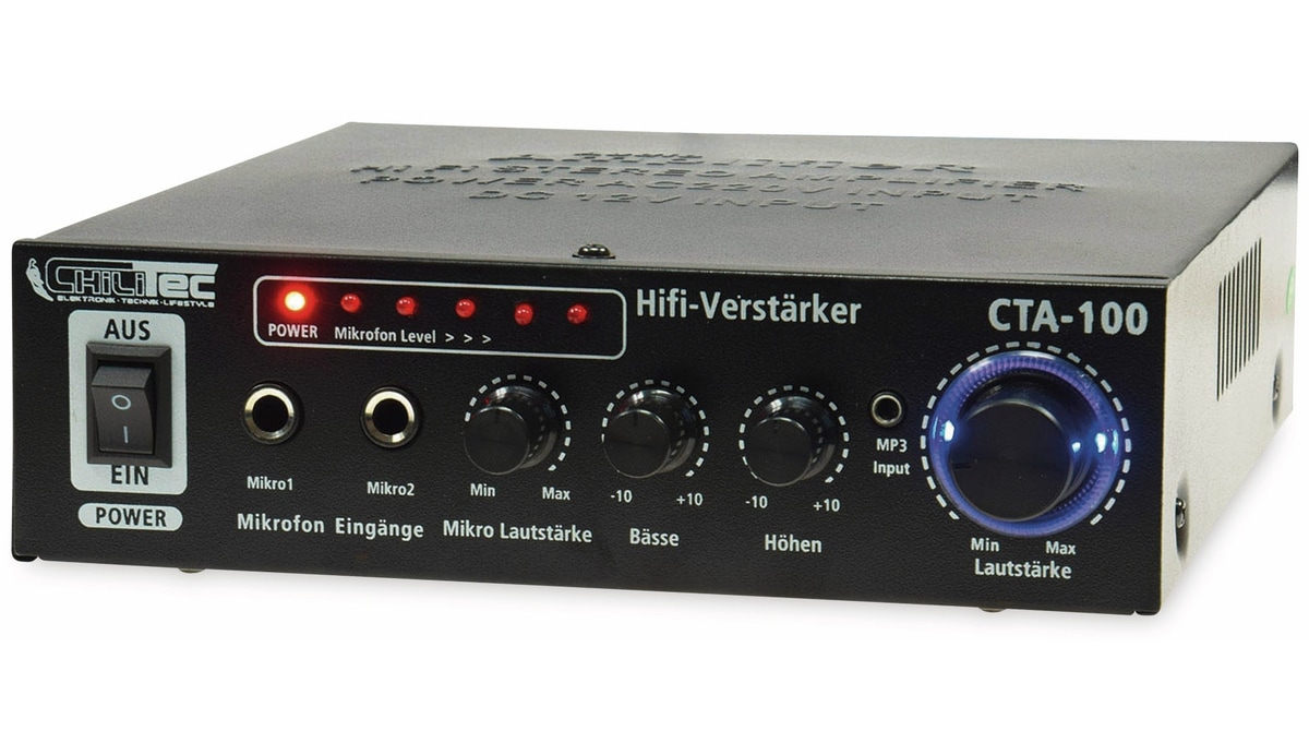 CHILITEC Mini-HiFi-Verstärker CTA-100, schwarz CHILITEC Mini-HiFi-Verstärker CTA-100, schwarz von ChiliTec