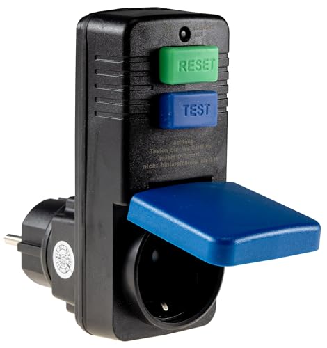 ChiliTec Personenschutz Zwischenstecker Schutzschalter IP54 Aussen Fehlerstromschutz FI Schalter für Steckdose 230V Aussen 30ms 2polige Trennung 30mA Schutz vor Stromschlägen DI Steckdosenadapter ChiliTec Personenschutz Zwischenstecker Schutzschalter IP54 Aussen Fehlerstromschutz FI Schalter für Steckdose 230V Aussen 30ms 2polige Trennung 30mA Schutz vor Stromschlägen DI Steckdosenadapter von ChiliTec