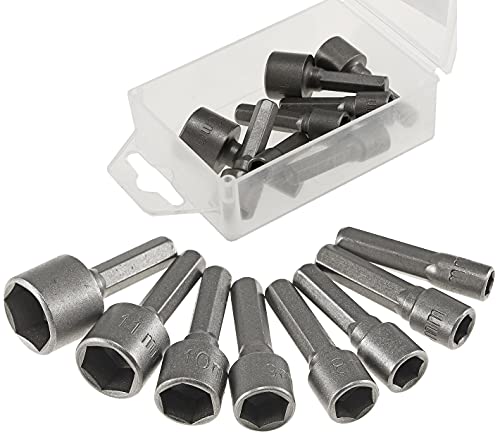 ChiliTec Steckschlüsselsatz Stecknuss-Adapter 8-teilig 1/4 Zoll I 5 bis 13mm Innen Sechskant Steck Adapter für Akkuschrauber Schraubendreher ChiliTec Steckschlüsselsatz Stecknuss-Adapter 8-teilig 1/4 Zoll I 5 bis 13mm Innen Sechskant Steck Adapter für Akkuschrauber Schraubendreher von ChiliTec