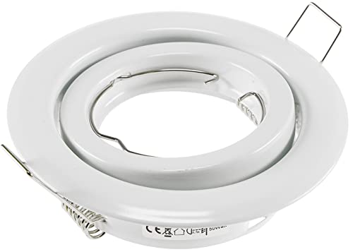 Decken Einbaustrahler Einbaurahmen Rund schwenkbar Aussen Ø98mm, für 50mm LED Lampen Leuchtmittel Decken Einbaustrahler Einbaurahmen Rund schwenkbar Aussen Ø98mm, für 50mm LED Lampen Leuchtmittel von ChiliTec