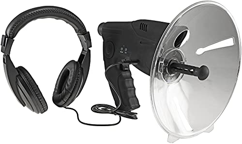 Parabol-Richtmikrofon mit Kopfhörer Aufnahmefunktion Ø 26cm I max. 90m Reichweite von ChiliTec