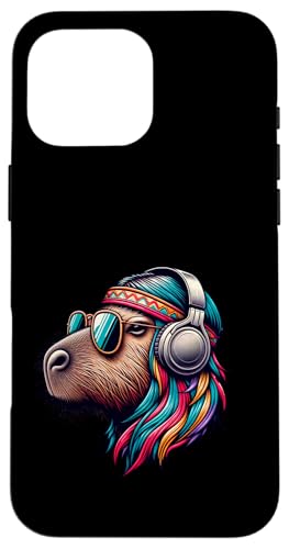 Groovy Capybara Vibes – Retro-Kopfhörer & Shades Art Hülle für iPhone 16 Pro Max Groovy Capybara Vibes – Retro-Kopfhörer & Shades Art Hülle für iPhone 16 Pro Max von Chill Critter Collective