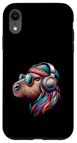 Groovy Capybara Vibes – Retro-Kopfhörer & Shades Art Hülle für iPhone XR Groovy Capybara Vibes – Retro-Kopfhörer & Shades Art Hülle für iPhone XR von Chill Critter Collective