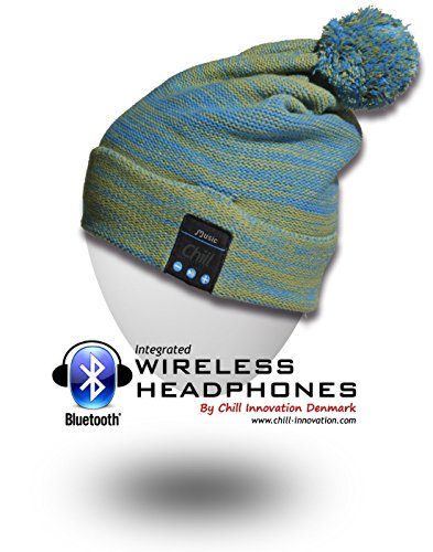 Chill Innovation BB-02GB Bluetooth Beanie Headset, kabellos, Blau, Grün, Kopfhörer und Mikrofon (kabellos, Kopfband, Binaural, Circum-aural, 20 – 20.000 Hz, Blau, Grün) von Chill Innovation