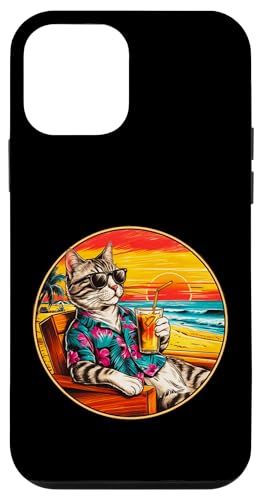 Coole Katze, Retro, Vintage, entspannend mit einem Getränk am Strand Hülle für iPhone 12 mini Coole Katze, Retro, Vintage, entspannend mit einem Getränk am Strand Hülle für iPhone 12 mini von Chillin Kitten Tropical Summer Clothing Co.