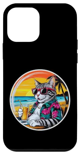 Coole Katze, Retro, Vintage, entspannend mit einem Getränk am Strand Hülle für iPhone 12 mini Coole Katze, Retro, Vintage, entspannend mit einem Getränk am Strand Hülle für iPhone 12 mini von Chillin Kitten Tropical Summer Clothing Co.