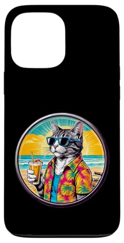 Coole Katze, Retro, Vintage, entspannend mit einem Getränk am Strand Hülle für iPhone 13 Pro Max Coole Katze, Retro, Vintage, entspannend mit einem Getränk am Strand Hülle für iPhone 13 Pro Max von Chillin Kitten Tropical Summer Clothing Co.