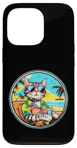 Coole Katze, Retro, Vintage, entspannend mit einem Getränk am Strand Hülle für iPhone 13 Pro Coole Katze, Retro, Vintage, entspannend mit einem Getränk am Strand Hülle für iPhone 13 Pro von Chillin Kitten Tropical Summer Clothing Co.
