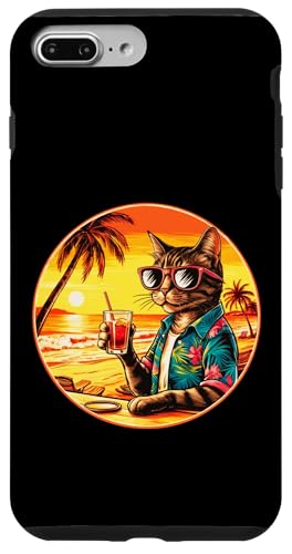 Coole Katze, Retro, Vintage, entspannend mit einem Getränk am Strand Hülle für iPhone 7 Plus/8 Plus Coole Katze, Retro, Vintage, entspannend mit einem Getränk am Strand Hülle für iPhone 7 Plus/8 Plus von Chillin Kitten Tropical Summer Clothing Co.