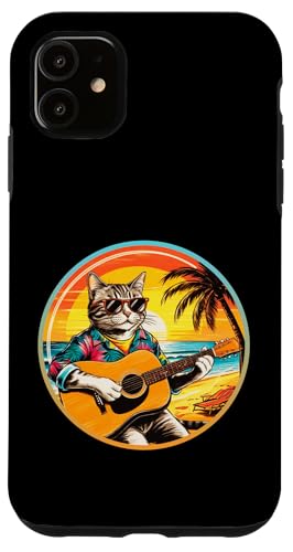 Lustige Katze spielt Gitarre am Strand Hülle für iPhone 11 Lustige Katze spielt Gitarre am Strand Hülle für iPhone 11 von Chillin Kitten Tropical Summer Clothing Co.