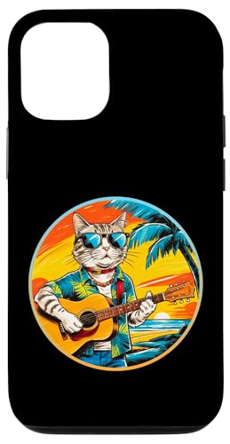 Lustige Katze spielt Gitarre am Strand Hülle für iPhone 12/12 Pro Lustige Katze spielt Gitarre am Strand Hülle für iPhone 12/12 Pro von Chillin Kitten Tropical Summer Clothing Co.