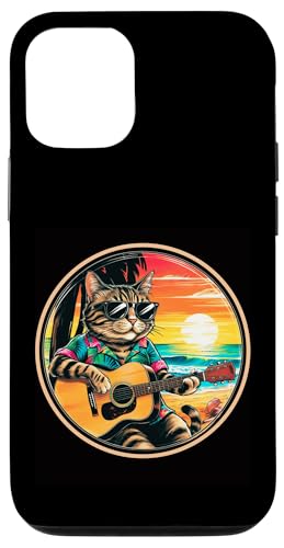 Lustige Katze spielt Gitarre am Strand Hülle für iPhone 12/12 Pro Lustige Katze spielt Gitarre am Strand Hülle für iPhone 12/12 Pro von Chillin Kitten Tropical Summer Clothing Co.