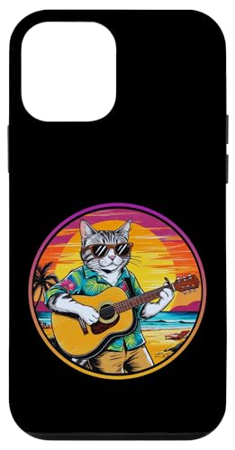 Lustige Katze spielt Gitarre am Strand Hülle für iPhone 12 mini von Chillin Kitten Tropical Summer Clothing Co.