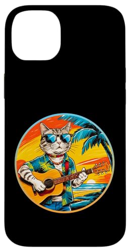 Lustige Katze spielt Gitarre am Strand Hülle für iPhone 14 Plus Lustige Katze spielt Gitarre am Strand Hülle für iPhone 14 Plus von Chillin Kitten Tropical Summer Clothing Co.