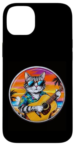 Lustige Katze spielt Gitarre am Strand Hülle für iPhone 14 Plus Lustige Katze spielt Gitarre am Strand Hülle für iPhone 14 Plus von Chillin Kitten Tropical Summer Clothing Co.