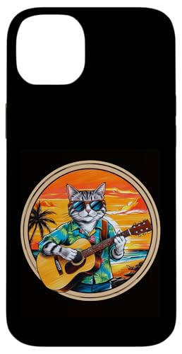Lustige Katze spielt Gitarre am Strand Hülle für iPhone 14 Plus Lustige Katze spielt Gitarre am Strand Hülle für iPhone 14 Plus von Chillin Kitten Tropical Summer Clothing Co.