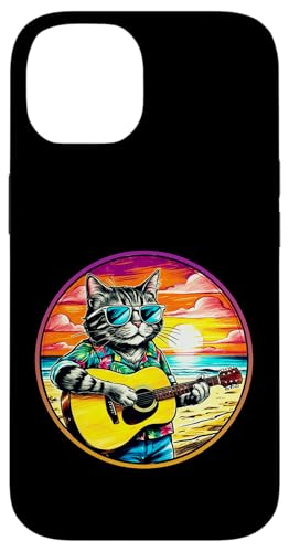 Lustige Katze spielt Gitarre am Strand Hülle für iPhone 14 Lustige Katze spielt Gitarre am Strand Hülle für iPhone 14 von Chillin Kitten Tropical Summer Clothing Co.