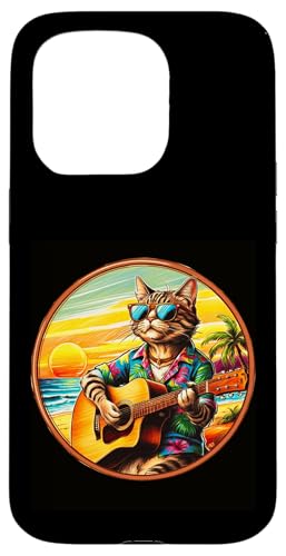Lustige Katze spielt Gitarre am Strand Hülle für iPhone 15 Pro Lustige Katze spielt Gitarre am Strand Hülle für iPhone 15 Pro von Chillin Kitten Tropical Summer Clothing Co.