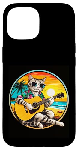 Lustige Katze spielt Gitarre am Strand Hülle für iPhone 15 Lustige Katze spielt Gitarre am Strand Hülle für iPhone 15 von Chillin Kitten Tropical Summer Clothing Co.