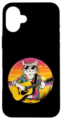 Lustige Katze spielt Gitarre am Strand Hülle für iPhone 16 Plus Lustige Katze spielt Gitarre am Strand Hülle für iPhone 16 Plus von Chillin Kitten Tropical Summer Clothing Co.