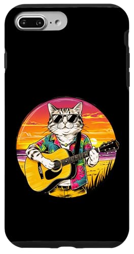 Lustige Katze spielt Gitarre am Strand Hülle für iPhone 7 Plus/8 Plus von Chillin Kitten Tropical Summer Clothing Co.