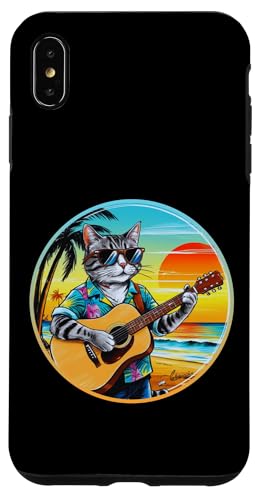 Lustige Katze spielt Gitarre am Strand Hülle für iPhone XS Max Lustige Katze spielt Gitarre am Strand Hülle für iPhone XS Max von Chillin Kitten Tropical Summer Clothing Co.