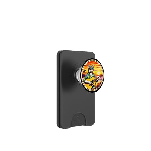 Lustige Katze spielt Gitarre am Strand PopSockets PopWallet für MagSafe Lustige Katze spielt Gitarre am Strand PopSockets PopWallet für MagSafe von Chillin Kitten Tropical Summer Clothing Co.