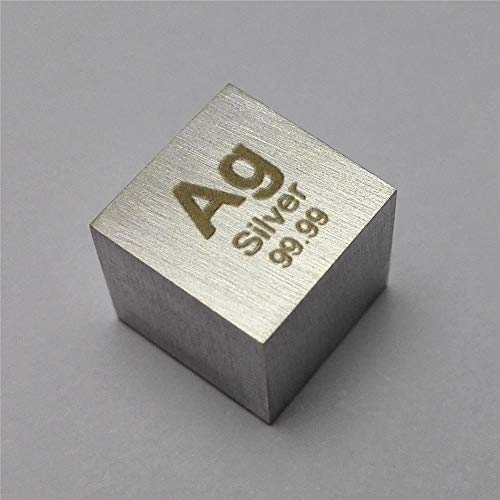 10 mm Silber Metall Cube 99,99% 10,5 Gramm Element Ag SPECIMEN von Chinaium