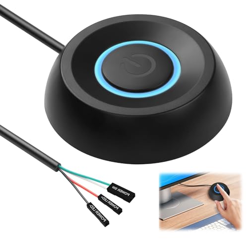 Netzschalter für Desktop Computers, PC Power Button Einschaltknopf für Externer Fernstart, Netzschalter,Externer Fernstart, pc zubehör mit 1,8 m PVC Kabe Netzschalter für Desktop Computers, PC Power Button Einschaltknopf für Externer Fernstart, Netzschalter,Externer Fernstart, pc zubehör mit 1,8 m PVC Kabe von Chingcoo