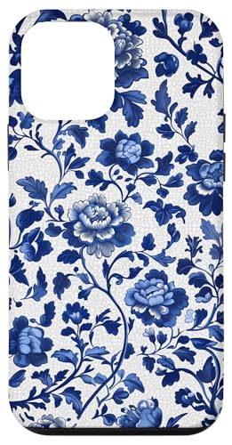 Blaue Chinoiserie Blumenmuster Vintage Floral Hülle für iPhone 12 mini von Chinoiserie Flower Pattern Gifts
