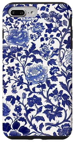 Blaue Chinoiserie Blumenmuster Vintage Floral Hülle für iPhone 7 Plus/8 Plus von Chinoiserie Flower Pattern Gifts