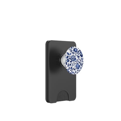 Blaue Chinoiserie Blumenmuster Vintage Floral PopSockets PopWallet für MagSafe Blaue Chinoiserie Blumenmuster Vintage Floral PopSockets PopWallet für MagSafe von Chinoiserie Flower Pattern Gifts