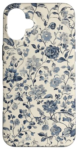 Chinoiserie Blumenmuster Vintage Floral Blau Beige Hülle für iPhone 16 Plus Chinoiserie Blumenmuster Vintage Floral Blau Beige Hülle für iPhone 16 Plus von Chinoiserie Flower Pattern Gifts
