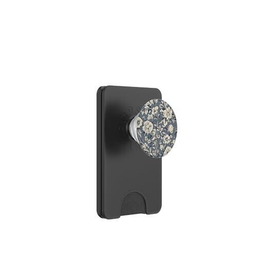 Chinoiserie Blumenmuster Vintage Floral Blau Grau PopSockets PopWallet für MagSafe Chinoiserie Blumenmuster Vintage Floral Blau Grau PopSockets PopWallet für MagSafe von Chinoiserie Flower Pattern Gifts
